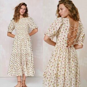 Christy Dawn The Amalia Dress in Cream Garden
